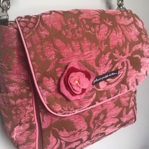 Vintage petunia pickle bottom diaper bag